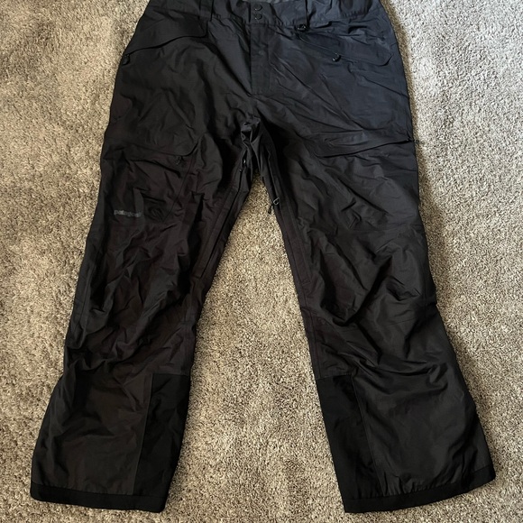 Patagonia Snowshot H2no Snowboard Ski Snow Pants Mens Size XXL Black Recco - Picture 1 of 9